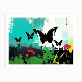 Butterflies In The Garden 7 Art Print