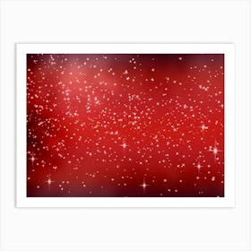 Red Light Shade Shining Star Background Art Print