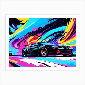 Psychedelic Car Painting Art Print