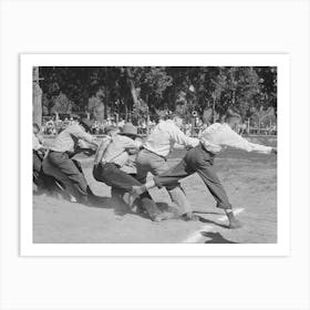 Tug Of War, Fourth Of July Celebration, Vale, Oregon By Russell Lee Art Print