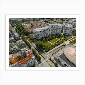 Milan architecture, CityLife Milan residential buildings designed by architect Zaha Hadid Art Print