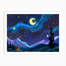 Starry Night Sky 29 Art Print