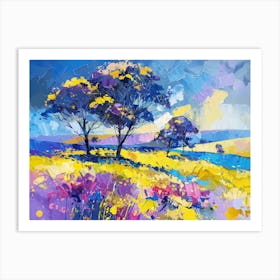 Trees In A Field 2 Art Print