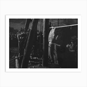 Untitled Photo, Possibly Related To Miners In Power Drilling Contest, Labor Day Celebration, Silverton, Colorado Art Print