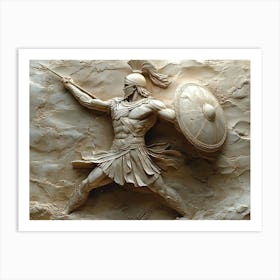 3d Ancient Greek Warrior Art Print