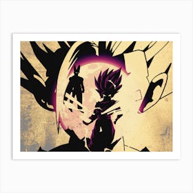 Anime Negative Space ― Gohan Vs Cell Art Print