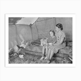 Interior Of Migrant Tent On Bank Of Arkansas River, Muskogee County, Oklahoma By Russell Lee Art Print