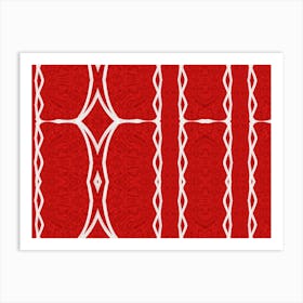 Red And White Stripes Art Print