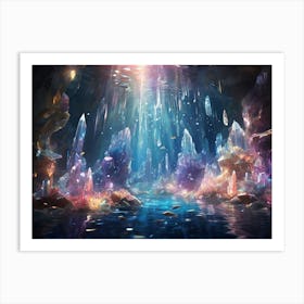 Cave Of Crystals Paintings Art Print 1 Art Print