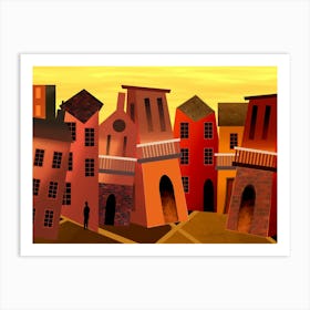 Crooked City Art Print