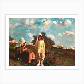 Two Girls With Sunbonnets In A Field (1878), Winslow Homer Art Print