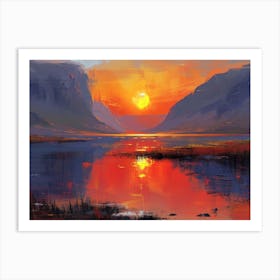 Sunset In The Mountains 30 Art Print