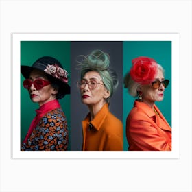 Fashion Femal Icons Of Ages, Illustrating The Timeless Nature Of Style 6 Art Print