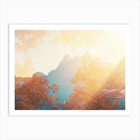 Autumn Trees In The Mountains - Grand Teton National Park Art Print