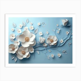 Paper Flowers 96 Art Print