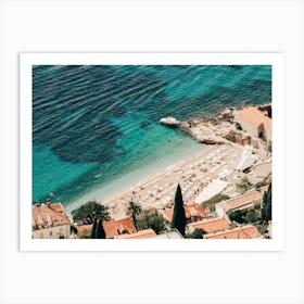 City Beach In Dubrovnik In Croatia Art Print