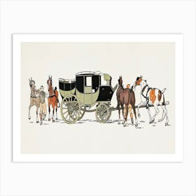 Vintage Horse Carriage, Edward Penfield (2) Art Print