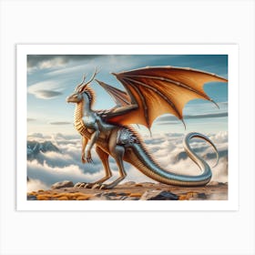 Majestic Dragaroo Dragon Kangaroo Art Print