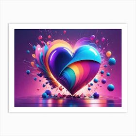 Colorful Heart Creative Art Print 23 Art Print