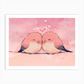 Two Birds On A Branch 5 Art Print