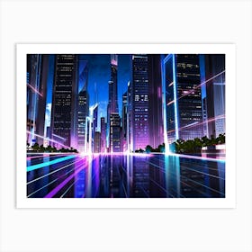 Futuristic City 16 Art Print