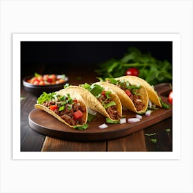 Tacos On A Wooden Board 4 Art Print