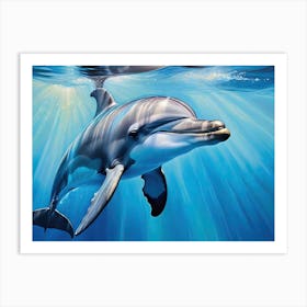 Dolphin In The Water Art Print