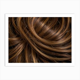 Close Up Of Brown Hair Art Print