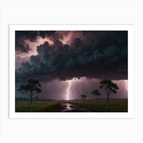 Lightning In The Sky 9 Art Print