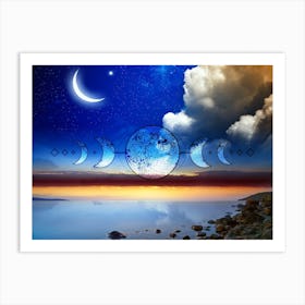 Moon Phases - Mystic Moon poster #6 Art Print