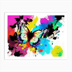 Colorful Butterflies 145 Art Print