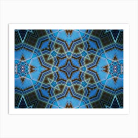 Pattern And Texture Blue Watercolor And Alcohol Ink 1 Art Print