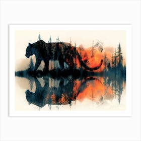 Wild Cat In Canada - In The Forest Art Print