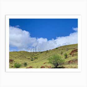 Windmills On A Hill In Maui (Hawaii Series) Art Print