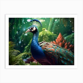 Peacock Out Art Print