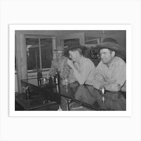 Cowboys In Beer Parlor, Alpine, Texas By Russell Lee Art Print