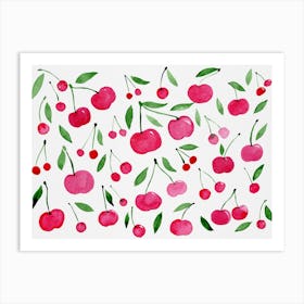 Cute Cherries Art Print