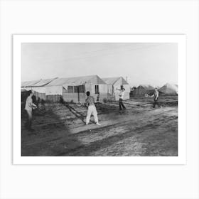 Nyssa, Oregon, Fsa (Farm Security Administration) Mobile Camp, Japanese Americans Play Badminton At The Cam Art Print