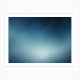 Abstract Blue Blurred Background Art Print