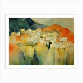 Village In The Mountains 1 Art Print