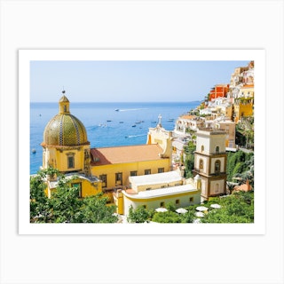 Yellow Church Morning Art Print