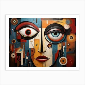 Abstract Painting Picasso Inspired Art Print