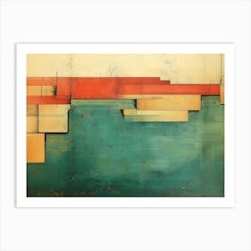 Abstract architectural watercolor painting Art Print