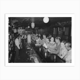 Drinking At The Bar, Crab Boil Night, Raceland, Louisiana By Russell Lee Art Print