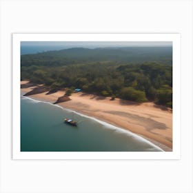 Aerial View Of Beautiful Coastline Of India Art Print