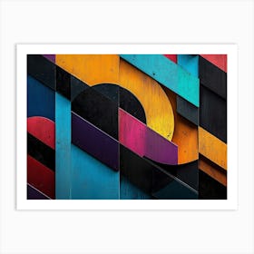 Colorful Art Image Depicting Diferent Colorful Shapes 5 Art Print