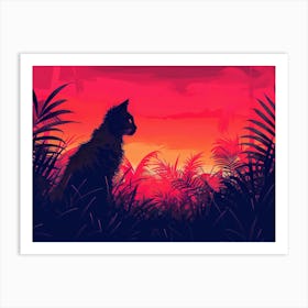 Cat In The Jungle Art Print