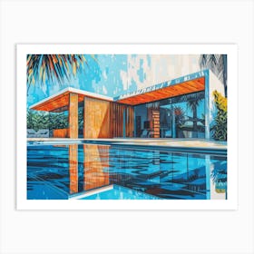 Pool House 1 Art Print