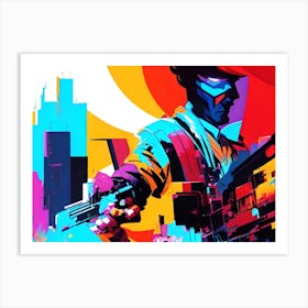 Man With A Gun Art Print