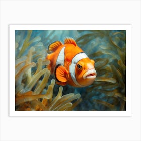 Clownfish Chalk Style Art Print